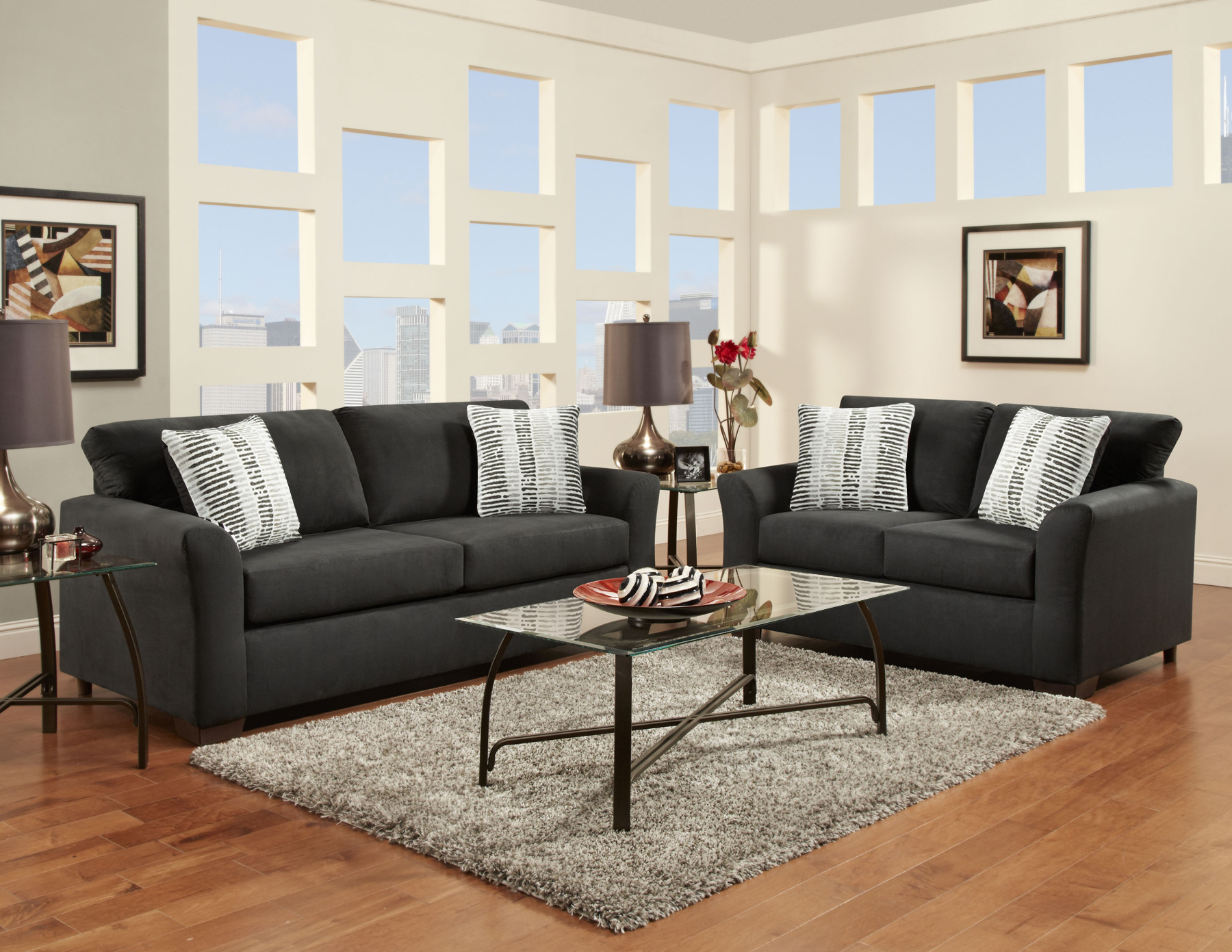 Sofa and loveseat set at Superior Rent To Own.